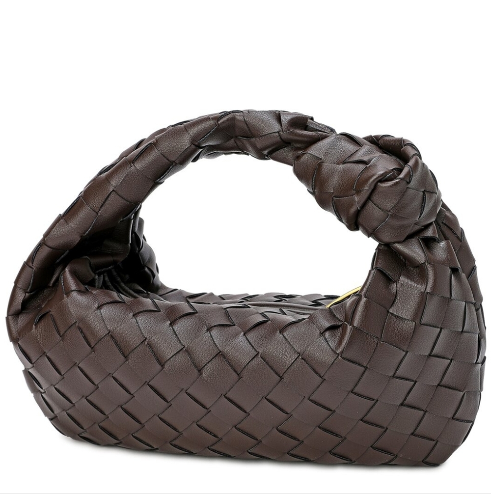 Woven Leather Pouch Bag - Picture 2 of 3